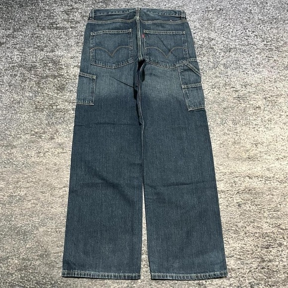 Vintage Levi's Carpenter Jeans Loose Straight Blue Denim 32x30 Mens Workwear - Picture 1 of 6